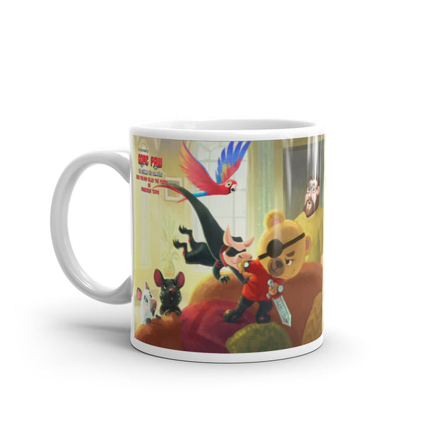 White glossy mug