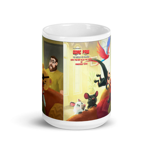 White glossy mug