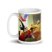 White glossy mug
