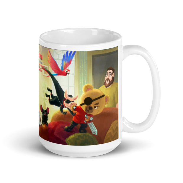 White glossy mug
